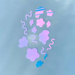 Wiggle Art Experience - Set Of 15 Wavy Acrylic Holographic Decoration Set, Wiggly Funky Art Mirrors, Wall - thumbnail 3
