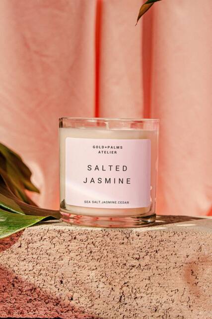 Salted Jasmine - Beach Day Vibe Scented Candle Soy Wax - image 1