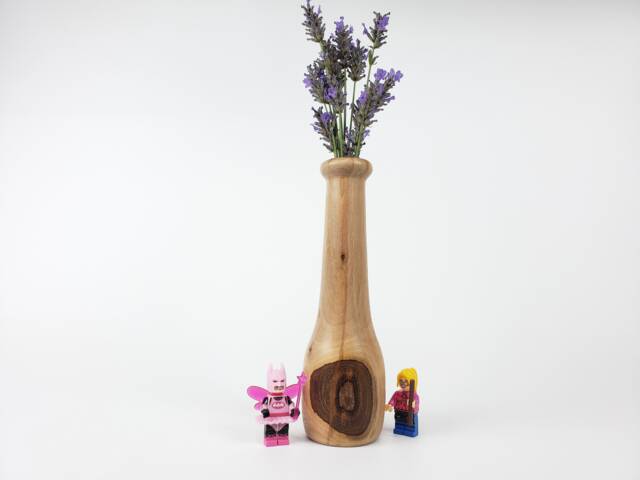 "Handmade Maple Bud Vase Modern Wood Flower Vase - 7.5"" X 2.5" - image 1