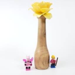 "Handmade Maple Bud Vase Modern Wood Flower Vase - 7.5"" X 2.5" - thumbnail 3