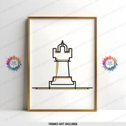 Minimal Chess Wall Art - Set Of 3 Boho Posters - Player Gift Line Drawing Print Home Decor Lover Prints Kids Gifts - thumbnail 3