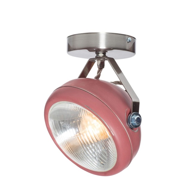No.7 Vintage Spotlight in Marsala - Lamp Made Of Headlight Handmade Wall Or Ceiling Light Industrial Interior - image 1