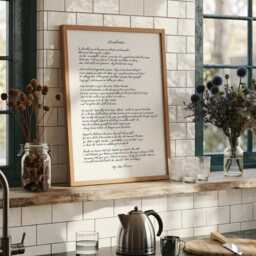 Desiderata Poem Print - Max Ehrmann Handwritten Wall Art Fine Calligraphy Mindfulness Wellness Gift - thumbnail 3