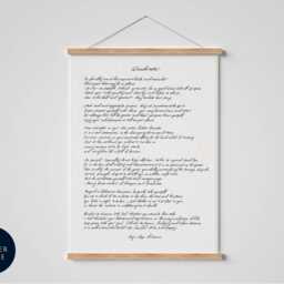 Desiderata Poem Print - Max Ehrmann Handwritten Wall Art Fine Calligraphy Mindfulness Wellness Gift - thumbnail 2