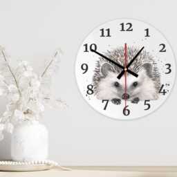 Hedgehog Glass Clock - thumbnail 2