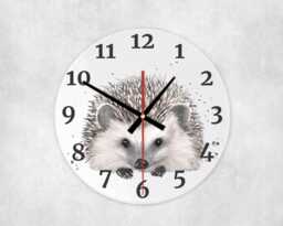 Hedgehog Glass Clock - thumbnail 1