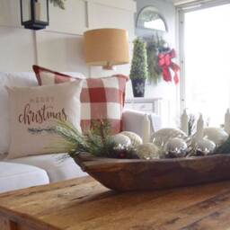 Merry Christmas Linen Pillow Cover - Rustic Farmhouse Decor - thumbnail 3