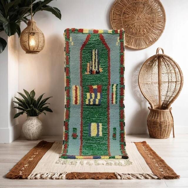 Custom Beni Ourain Runner Rug Moroccan Wool Hallway - image 1