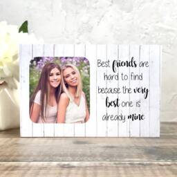 Best Friend Birthday Gift, Personalized Photo On Wood, Friendship Friends Frame, Bestie Gift - thumbnail 3