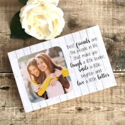 Best Friend Birthday Gift, Personalized Photo On Wood, Friendship Friends Frame, Bestie Gift - thumbnail 2