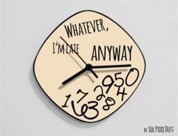 Whatever I'm Late Anyway/Oval Beige - Wall Clock - thumbnail 1