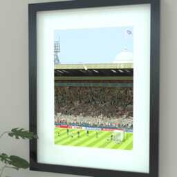 England V Scotland Euro 96 Illustrated Art Print - Paul Gascoigne Gazza Goal Poster Gift - thumbnail 1