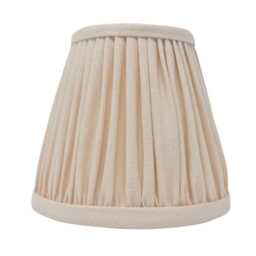 Gathered Lampshade - Linen White Colour Flat Bottom Lamp Or Pendant Light - thumbnail 4