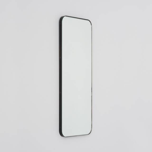 Quadris??? Rectangular Bronze Tinted Minimalist Mirror With A Patina Frame - image 1