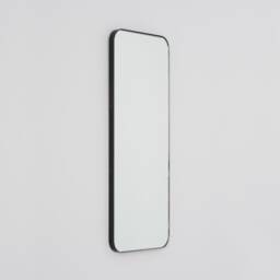 Quadris??? Rectangular Bronze Tinted Minimalist Mirror With A Patina Frame - thumbnail 1