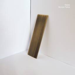 Quadris??? Rectangular Bronze Tinted Minimalist Mirror With A Patina Frame - thumbnail 3