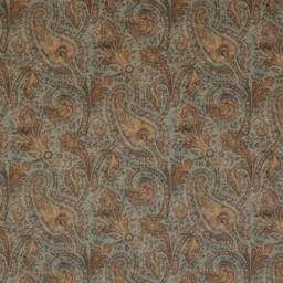 Colefax & Fowler - Cornelius Aqua Evocative Paisley Velvet Designer Cushion Cover Handmade Throw Pillow Luxury Home Decor - thumbnail 3