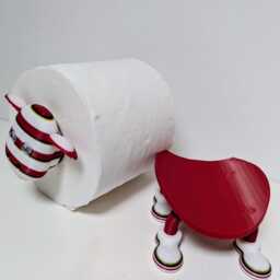 Wigan Warriors Supersheep Toilet Roll Holder - Cherry & White Hoops Sheep Gift , Superleague Rugby Fans Novelty Bathroom Decor - thumbnail 3