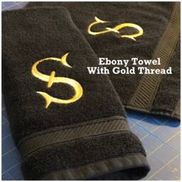 Monogrammed Hand Towel Personalized Embroidery, 100% Cotton - thumbnail 3