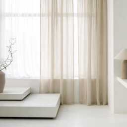 Sheer Linen Curtains With Back Tabs Tape, Curtain Panels, Lightweight Window Drapes - thumbnail 4