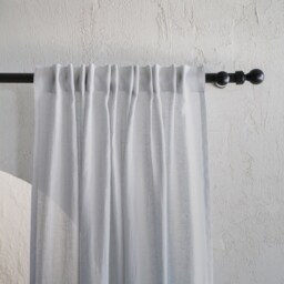 Sheer Linen Curtains With Back Tabs Tape, Curtain Panels, Lightweight Window Drapes - thumbnail 3
