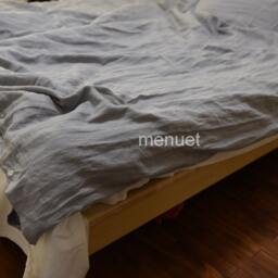 stone Washed Linen Duvet Cover With 2 Pillowcases Medium Grey - thumbnail 3