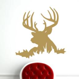 Deer Wall Sticker, Dear Head Decal, Hunting Art, Art - thumbnail 3