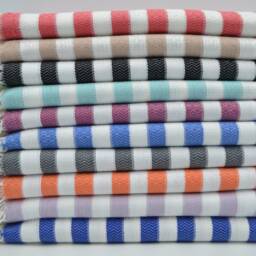 "Beige & White Towel, Tukish Bath Towel, Handmade Towel, Turkish Peshtemal, Towels, 36""x70" - thumbnail 4