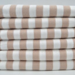 "Beige & White Towel, Tukish Bath Towel, Handmade Towel, Turkish Peshtemal, Towels, 36""x70" - thumbnail 3