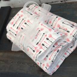 Baby Blanket Pink Arrows Woodland - thumbnail 3
