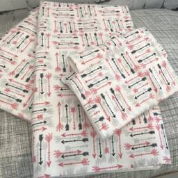 Baby Blanket Pink Arrows Woodland - thumbnail 4