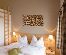 Geometric Wood Headboard Rustic Modern Wall Art - thumbnail 1