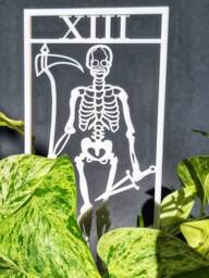 Death Tarot Card, Skeleton Trellis For Indoor Houseplants, 3D Printed Plant Support Stake - thumbnail 1