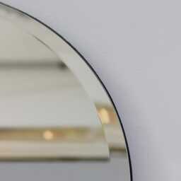 Orbis??? Art Deco Bevelled Round Frameless Mirror, Customisable - thumbnail 3