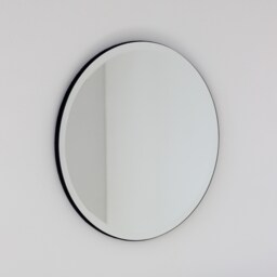 Orbis??? Art Deco Bevelled Round Frameless Mirror, Customisable - thumbnail 1