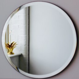 Orbis??? Art Deco Bevelled Round Frameless Mirror, Customisable - thumbnail 2