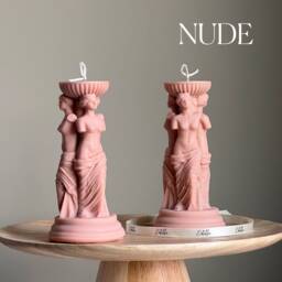 Venus Greek Goddess Soy Candle Sculptural Column Statue Candle - thumbnail 2