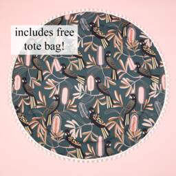 Baby Play Mat - Gift Newborn Tummy Time Nursery Kids Activity Black Cockatoo - thumbnail 1