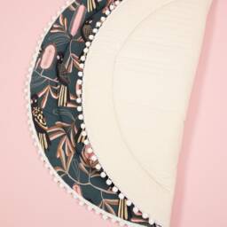 Baby Play Mat - Gift Newborn Tummy Time Nursery Kids Activity Black Cockatoo - thumbnail 2