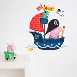 Peppa Pig George Pirate Ship Wall Sticker, Decal