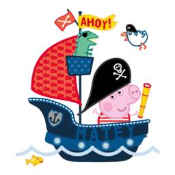 Peppa Pig George Pirate Ship Wall Sticker, Decal - thumbnail 3