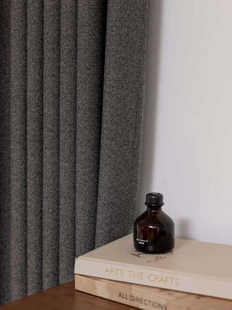 Fendley Cotton Blend Blackout Curtain, 6 Colors, Textured Minimalist Drapery, Room Darkening Thermal Curtain For Bedroom Livingroom, 1Pc - image 1