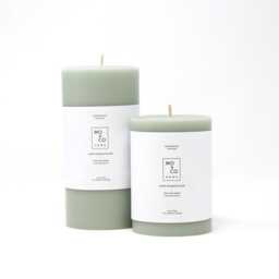 Beeswax Pillar Candles Candle, Eucalyptus Green Candles, Spring Decor, Easter Table Natural Handmade in Usa - thumbnail 2