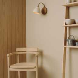 Speckled Cream Matt Flex Wall Light in Brass/Nickel, Ceramic & Oak - Small Element - thumbnail 2
