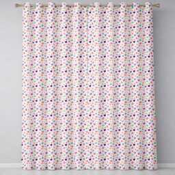 Watercolor Pastel Hearts Love Pattern Soft Romantic Seamless Readymade Eyelet Ring Top Thermal 100% Blackout Curtains - thumbnail 2