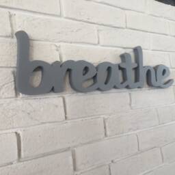 Wall Decor Breathe Wooden Sign/Gift For Yoga Lover Wood Breathe Yoga Wall Art/ Breathe Sign - thumbnail 3