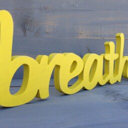 Wall Decor Breathe Wooden Sign/Gift For Yoga Lover Wood Breathe Yoga Wall Art/ Breathe Sign - thumbnail 2