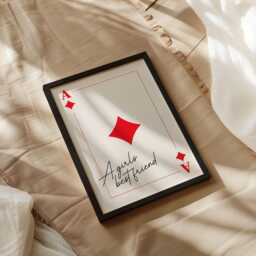 Ace Of Diamonds Art Print Retro Playing Card Poster - thumbnail 3