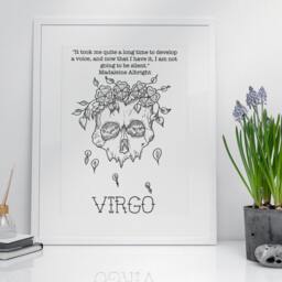 Virgo Astrology Print Feminist Quote, Zodiac Art Birthday Gift - thumbnail 3
