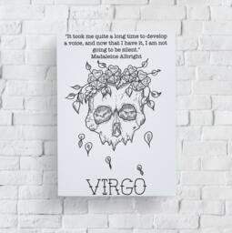 Virgo Astrology Print Feminist Quote, Zodiac Art Birthday Gift - thumbnail 1